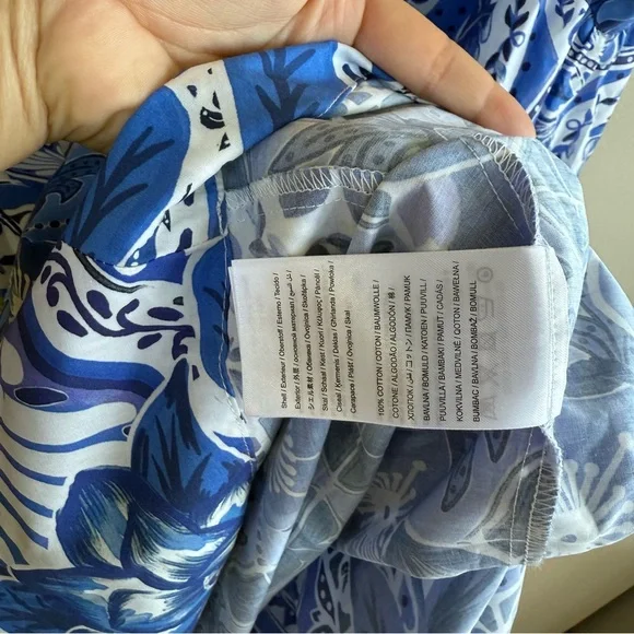 NWT FARM Rio Blue Tile Dream Sleeveless Maxi Dress Size Large - Picture 12 of 12